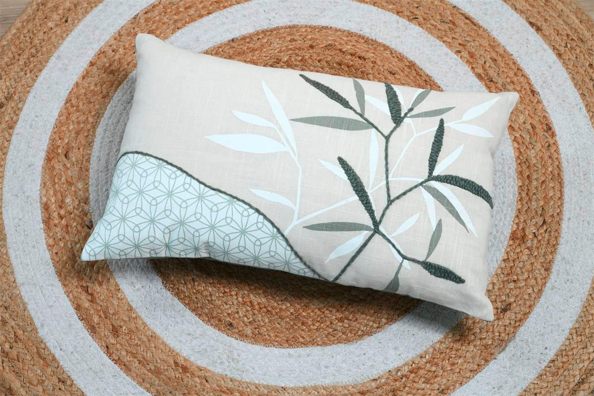 OKRASNA BLAZINA  YUKI   30/50 cm          - žadasto zelena, Konvencionalno, tekstil (30/50cm)