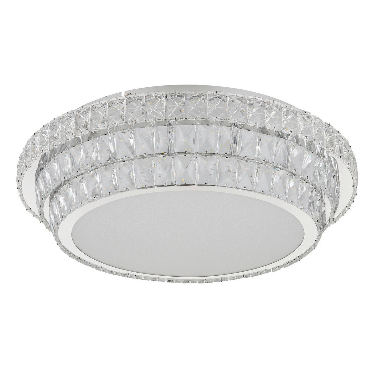 LED-TAKLAMPA KLARA 60 cm  - klar/kromfärg, Klassisk, metall/glas (60cm) - Globo