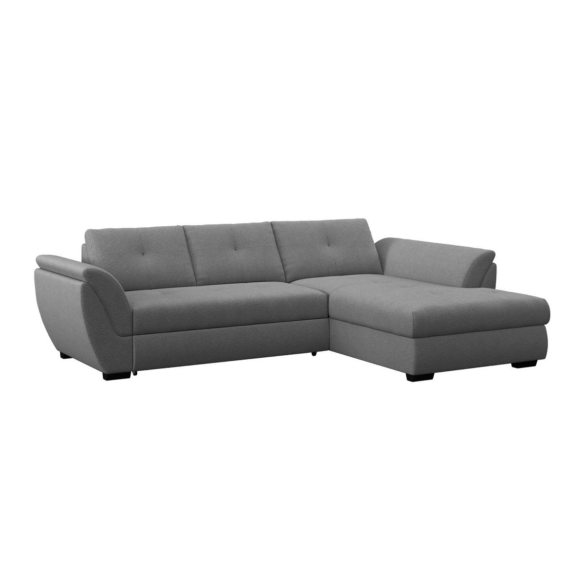 ECKSOFA Anthrazit  - Anthrazit/Schwarz, Konventionell, Textil (278/187cm) - MID.YOU