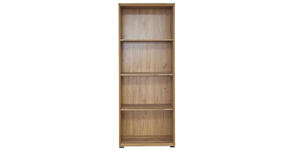AKTENREGAL Eiche furniert Eichefarben  - Eichefarben/Schwarz, Natur, Holz/Holzwerkstoff (73/189/38cm) - Linea Natura