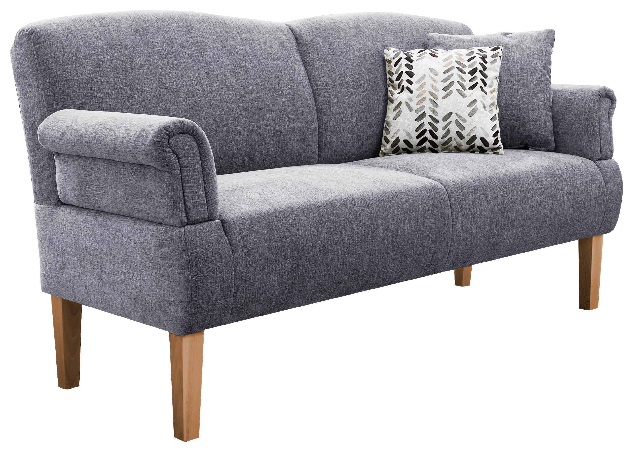 KÜCHENSOFA  - Blaugrau/Naturfarben, ROMANTIK / LANDHAUS, Holz/Textil (181/98/81cm) - Cantus