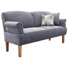 KÜCHENSOFA  - Blaugrau/Naturfarben, ROMANTIK / LANDHAUS, Holz/Textil (181/98/81cm) - Cantus