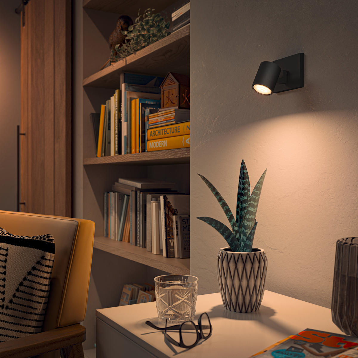 LED-STRAHLER Runner 11/10,70/9 cm   - Schwarz, Basics, Metall (11/10,70/9cm) - Philips HUE