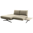ECKSOFA  in Flachgewebe Beige  155/234 cm  - Beige/Schwarz, Design, Textil/Metall (155/234cm) - Dieter Knoll