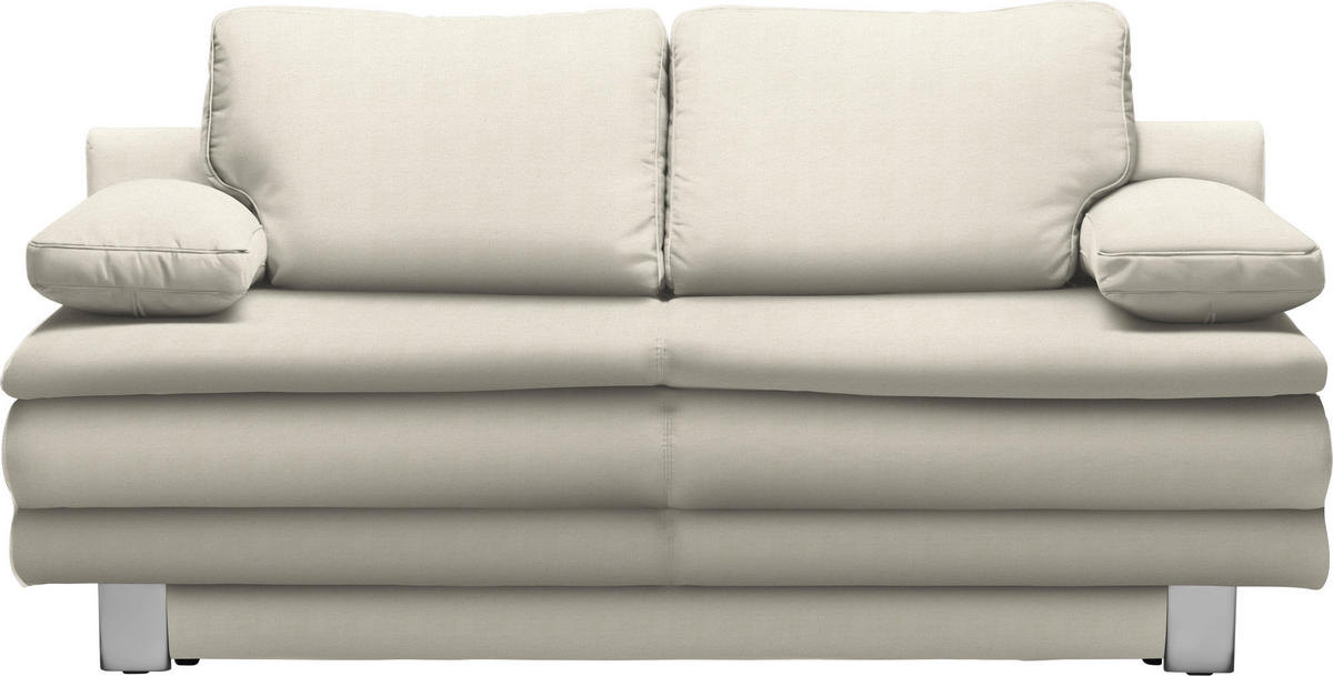 SCHLAFSOFA in Naturfarben  - Chromfarben/Naturfarben, Design, Textil/Metall (194/96/86cm) - Novel