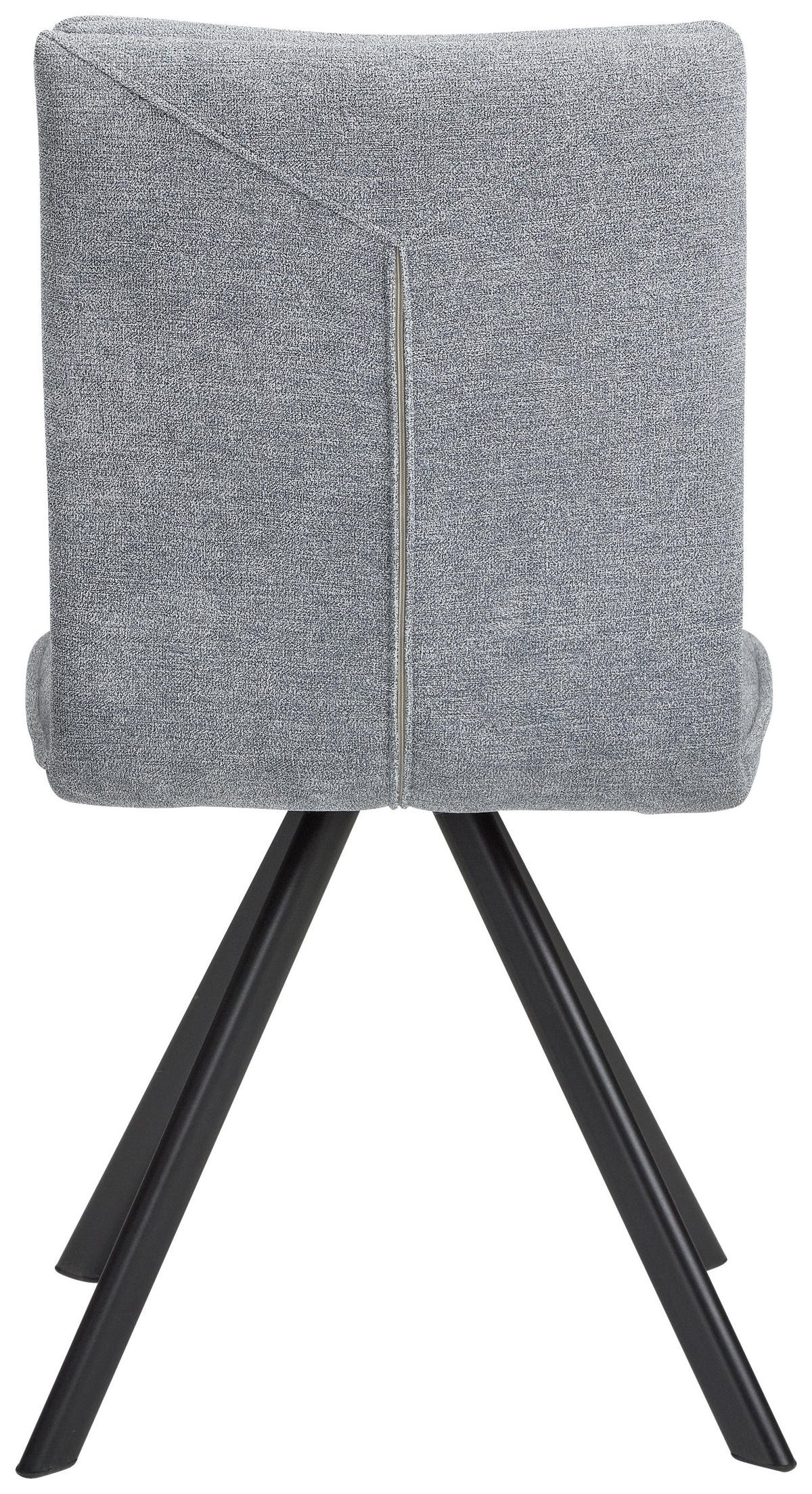 STUHL beflockt Blau, Grau, Schwarz  - Blau/Schwarz, Design, Textil/Metall (47,5/92/59cm) - Cantus