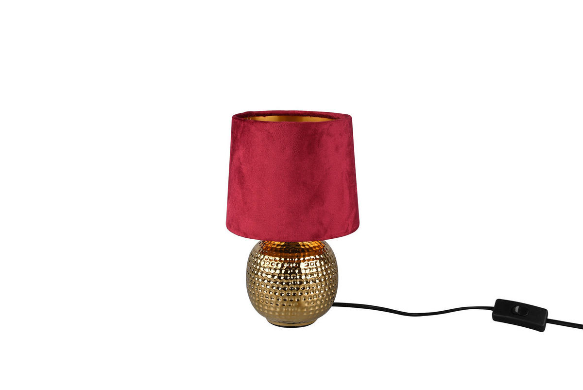 NAMIZNA SVETILKA  Sophia      16/26 cm       - zlate barve/rdeča, Basics, tekstil/keramika (16/26cm)