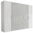 DREHTÜRENSCHRANK in Grau, Weiß - Chromfarben/Weiß, Design, Glas/Holzwerkstoff (260/223/61cm) - Novel DREHTÜRENSCHRANK in Grau, Weiß - Chromfarben/Weiß, Design, Glas/Holzwerkstoff (260/223/61cm) - Novel