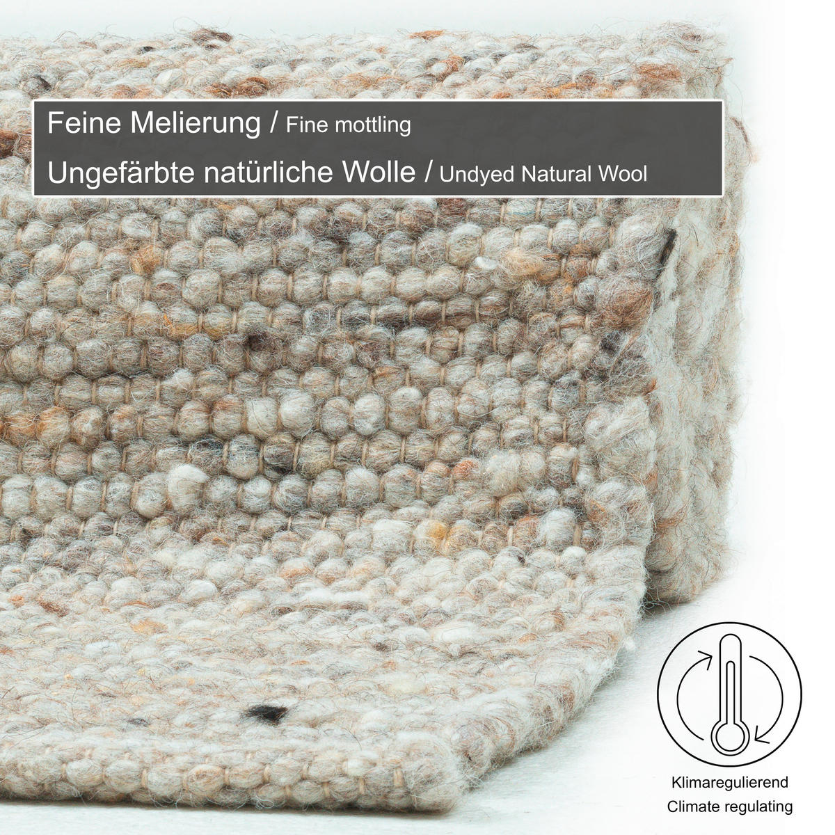 HANDWEBTEPPICH 120/180 cm Alm Glück Sandfarben  - Sandfarben, Basics, Textil (120/180cm) - Tom Tailor