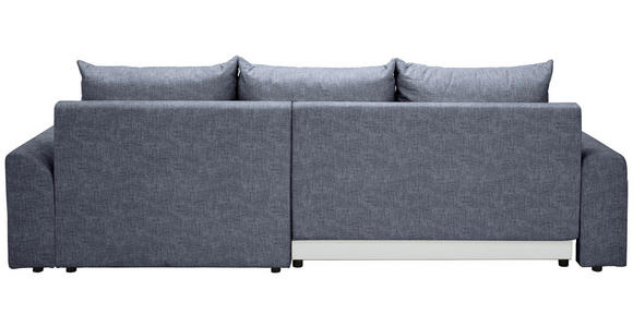 ECKSOFA in Mikrofaser Blau  - Blau/Schwarz, KONVENTIONELL, Kunststoff/Textil (295/169cm) - Carryhome