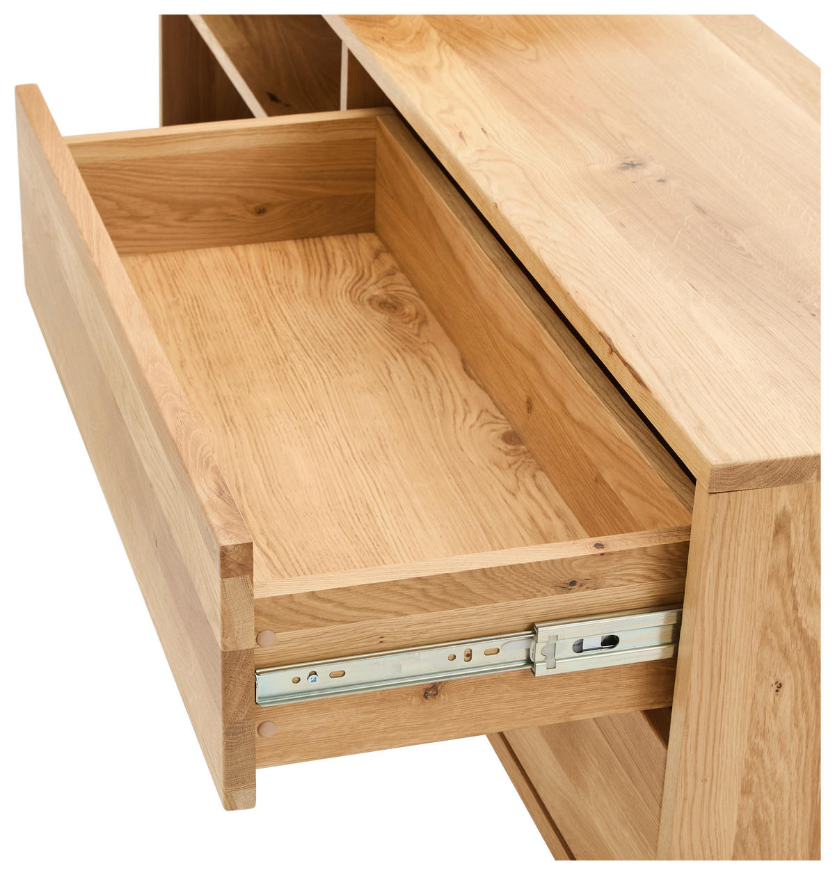 ECKSCHREIBTISCH 160/160/75 cm  in Eichefarben  - Eichefarben/Schwarz, Natur, Holz/Metall (160/160/75cm) - Linea Natura