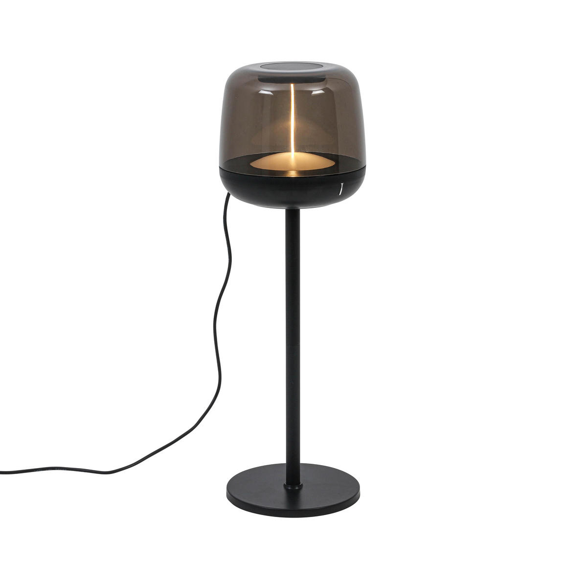 NAMIZNA SVETILKA ZA POLNJENJE        11,5/36,7 cm       - črna/prosojno, Trend, kovina/umetna masa (11,5/36,7cm) - Novel