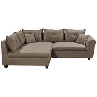ECKSOFA in Webstoff Braun  - Schwarz/Braun, Modern, Kunststoff/Textil (175/252cm) - Livetastic
