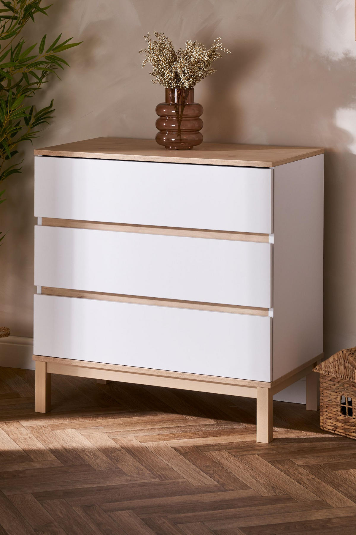 WICKELKOMMODE Astrid  - Basics, Holz (100/90/50cm)