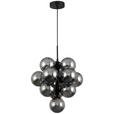 HÄNGELEUCHTE 40/153 cm  - Schwarz, Trend, Glas/Metall (40/153cm) - Novel