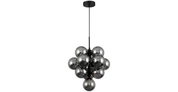 HÄNGELEUCHTE 40/153 cm  - Schwarz, Trend, Glas/Metall (40/153cm) - Novel