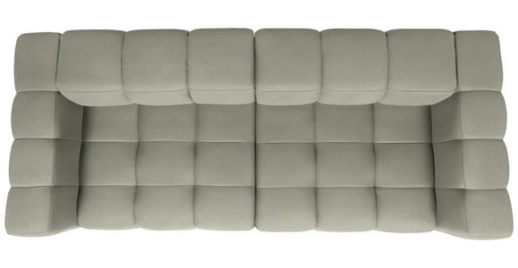 BIGSOFA  in Flachgewebe, Leinenoptik Naturfarben  - Schwarz/Naturfarben, Design, Textil/Metall (262/66/113cm) - Belluti