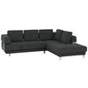 ECKSOFA in Chenille Anthrazit  277/235 cm  - Anthrazit, Design, Textil/Metall (277/235cm)