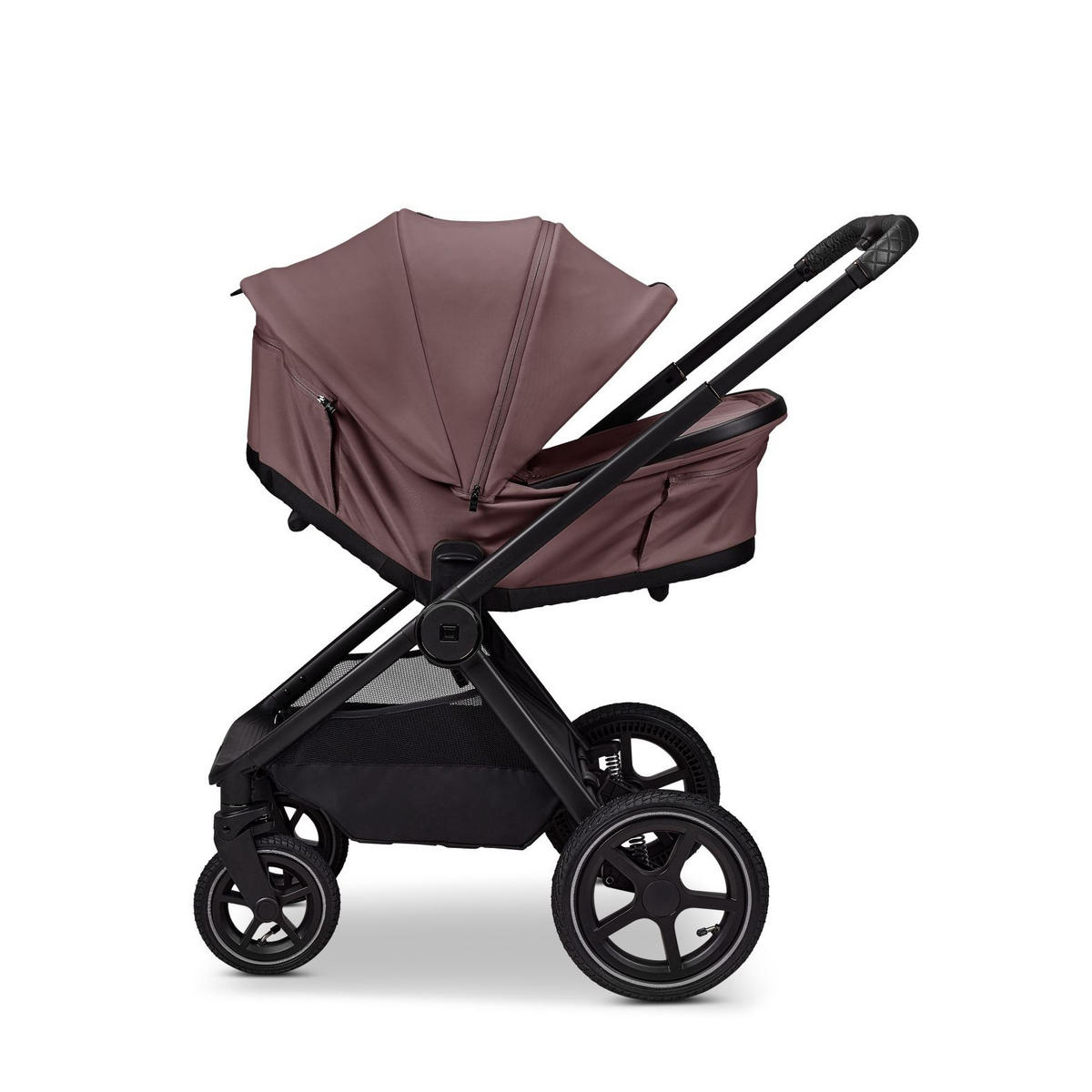 KINDERWAGENSET  GIO FOLD SET AIR  tonka  - Schwarz/Mokka, Basics, Textil/Metall (120/58/92cm) - Moon Edition