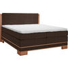 BOXSPRINGBETT 140/200 cm  in Buchefarben, Dunkelbraun  - Dunkelbraun/Buchefarben, Natur, Holz/Textil (140/200cm) - Linea Natura