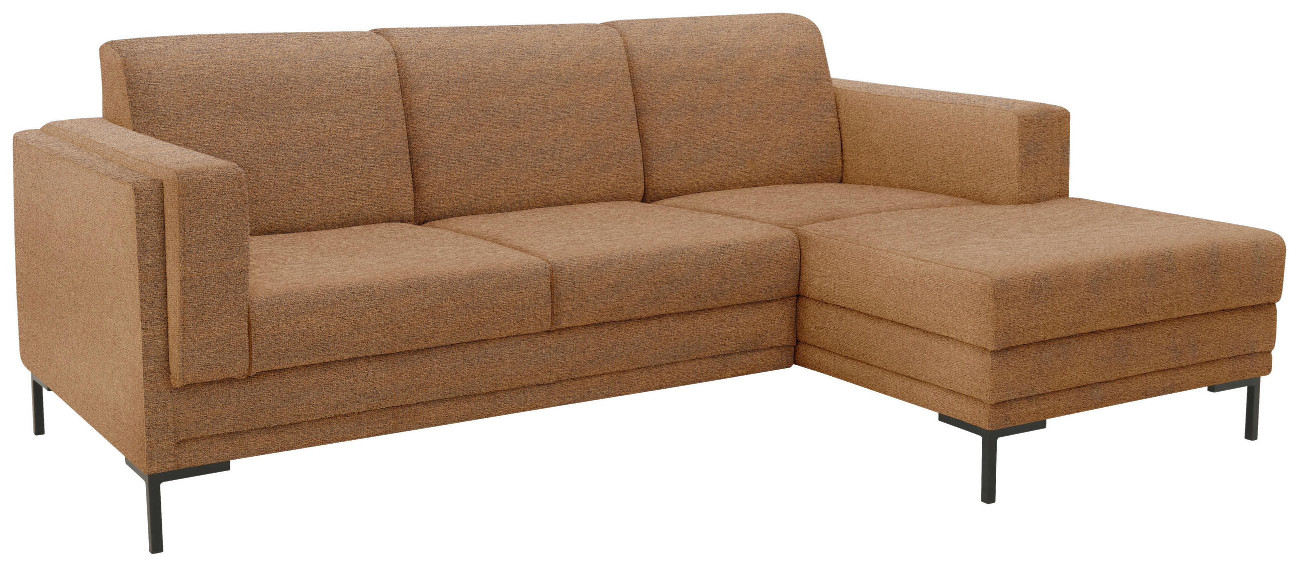 ECKSOFA Looks VII Messingfarben Webstoff - Messingfarben/Schwarz, Design, Textil/Metall (214/146cm) - LOOKS by W.Joop