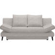 SCHLAFSOFA  in Webstoff Hellgrau  - Hellgrau/Schwarz, Design, Textil/Metall (200/85/90cm) - Xora