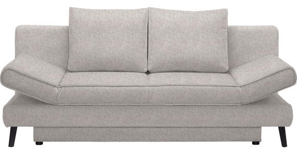 SCHLAFSOFA  in Webstoff Hellgrau  - Hellgrau/Schwarz, Design, Textil/Metall (200/85/90cm) - Xora