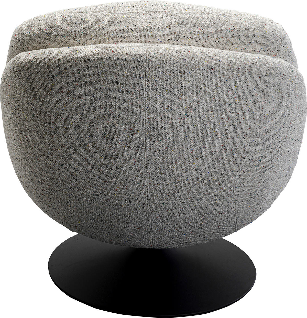 SESSELSET STANFORD Flachgewebe Hocker    - Schwarz/Grau, MODERN, Textil/Metall (84/81/84cm) - Kare-Design