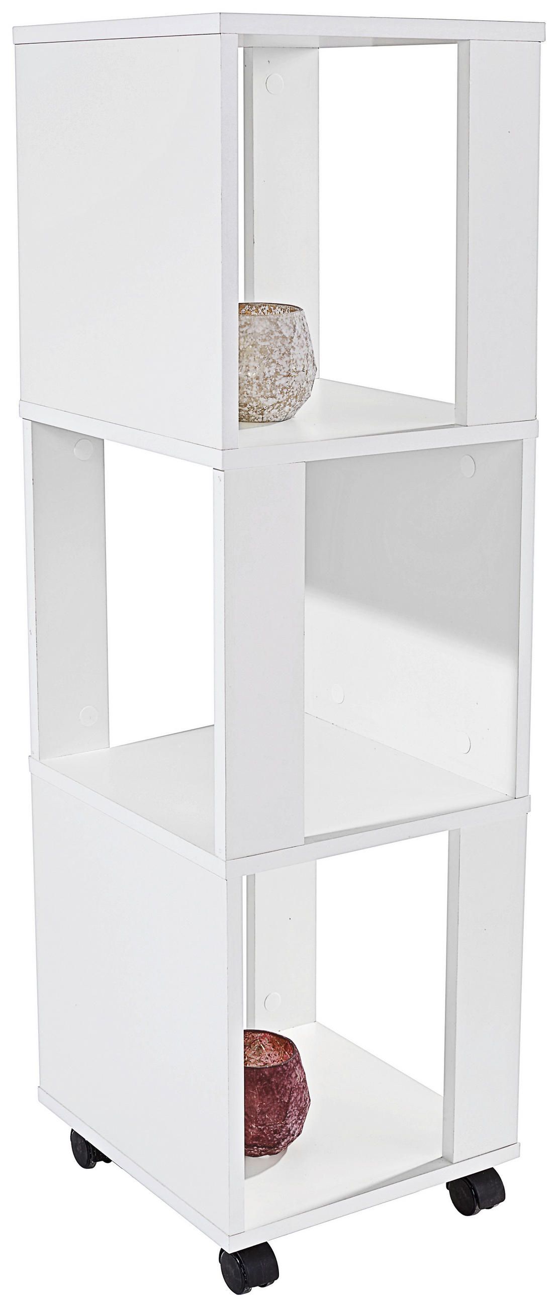 REGAL 34/111/34 cm bela  - bela, Moderno, umetna masa/leseni material (34/111/34cm) - Carryhome