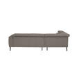 ECKSOFA Graubraun Feincord  - Graubraun/Schwarz, Design, Textil/Metall (205/280cm) - Xora