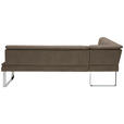 ECKBANK 174/253 cm in Grau, Chromfarben - Chromfarben/Beige, Design, Textil/Metall (174/253cm) - Novel