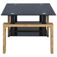 COUCHTISCH ESG 100/60/45 cm rechteckig Schwarz, Eichefarben  - Eichefarben/Schwarz, Design, Glas/Holzwerkstoff (100/60/45cm) - Carryhome