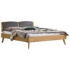 BETT 140/200 cm  in Eichefarben, Dunkelgrau  - Eichefarben/Dunkelgrau, KONVENTIONELL, Holz (140/200cm) - Hasena