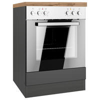 HERDUMBAUSCHRANK 60/86/60 cm  in Grau, Eiche Wotan  - Eiche Wotan/Grau, LIFESTYLE, Holzwerkstoff (60/86/60cm) - Held