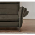 ECKSOFA in Echtleder Graubraun  169/298 cm  - Graubraun/Schwarz, Design, Leder/Metall (169/298cm) - Dieter Knoll