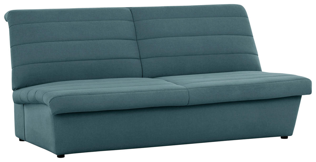 2-SITZER-SOFA Webstoff Petrol  - Petrol/Schwarz, Design, Kunststoff/Textil (185/92/103cm) - LOOKS by W.Joop