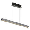 LED-HÄNGELEUCHTE 95-150/7,5/80-150 cm    - Dunkelgrau/Opal, Design, Kunststoff/Metall (95-150/7,5/80-150cm) - Globo