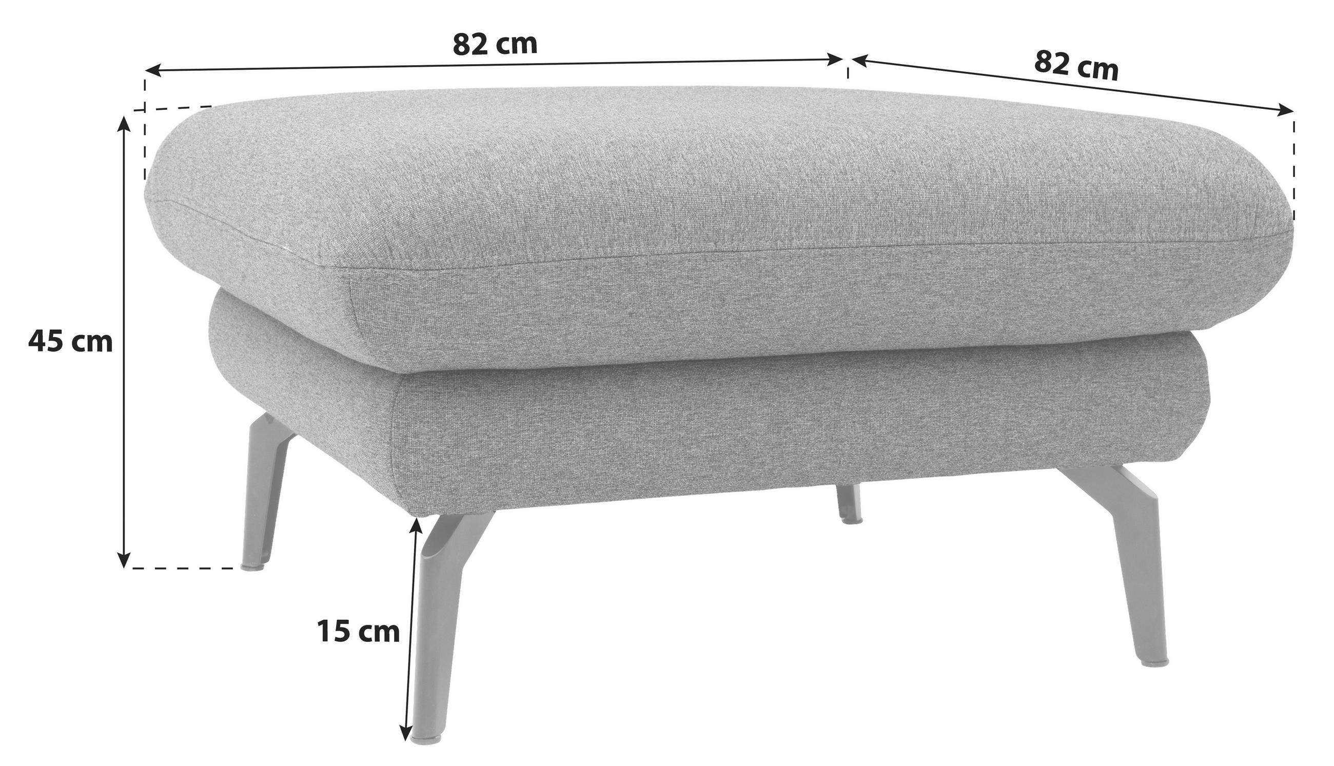 HOCKER Webstoff Petrol  - Petrol/Schwarz, Design, Textil/Metall (82/45/82cm) - MID.YOU