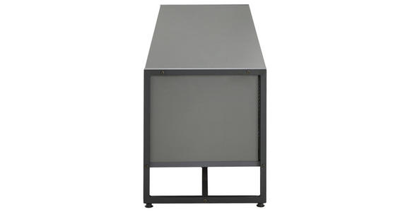 LOWBOARD in 132/46/41 cm - Anthrazit/Schwarz, MODERN, Holzwerkstoff/Metall (132/46/41cm) - Novel