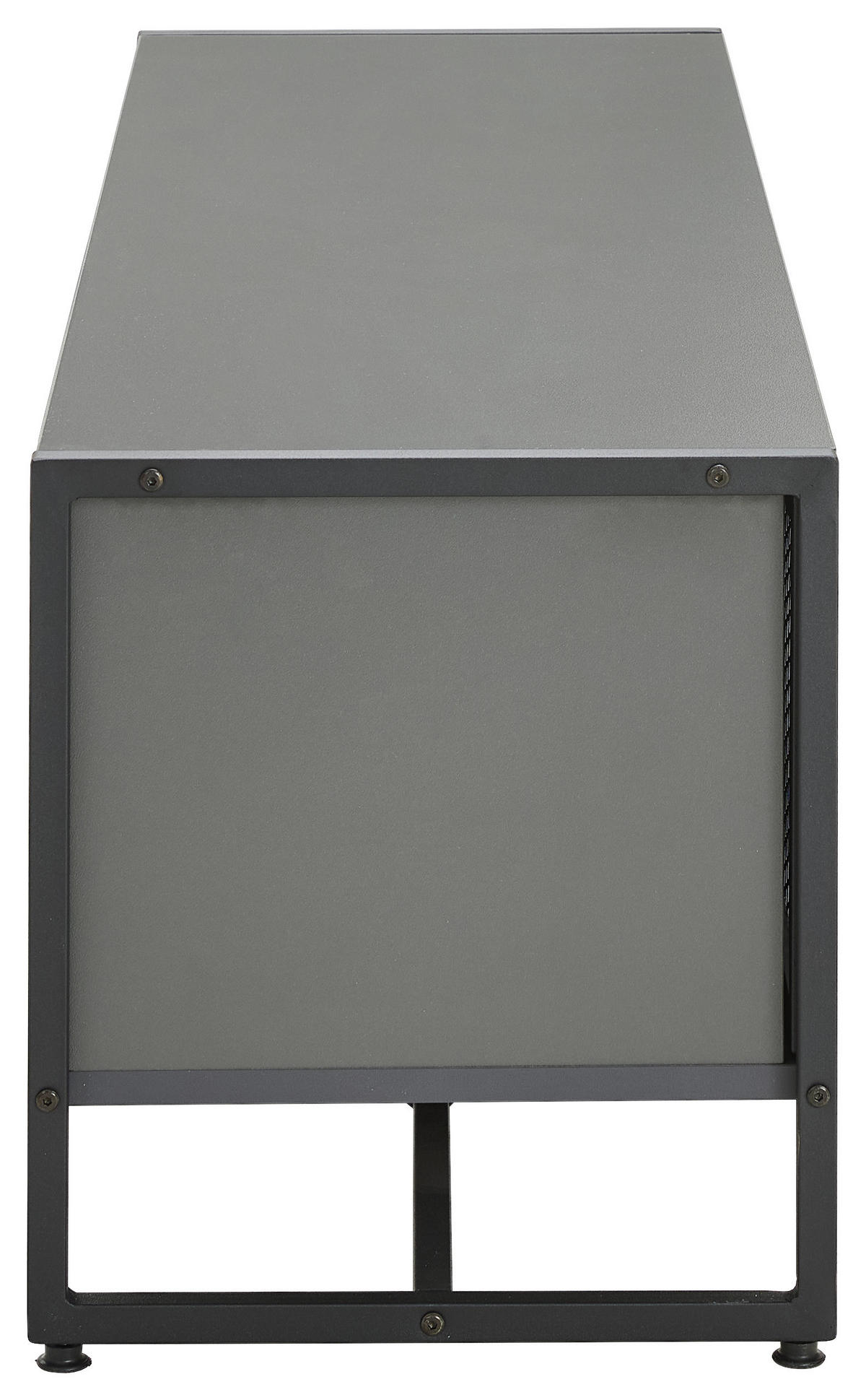 NÍZKÁ KOMODA, antracitová, černá, 132/46/41 cm - černá/antracitová, Moderní, kov/kompozitní dřevo (132/46/41cm) - P & B