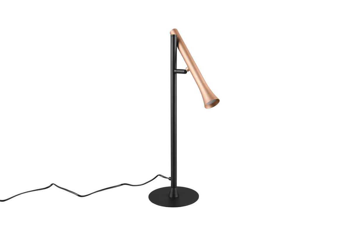 LED-TISCHLEUCHTE - Schwarz/Braun, Design, Metall (16/53cm) - Trio Leuchten