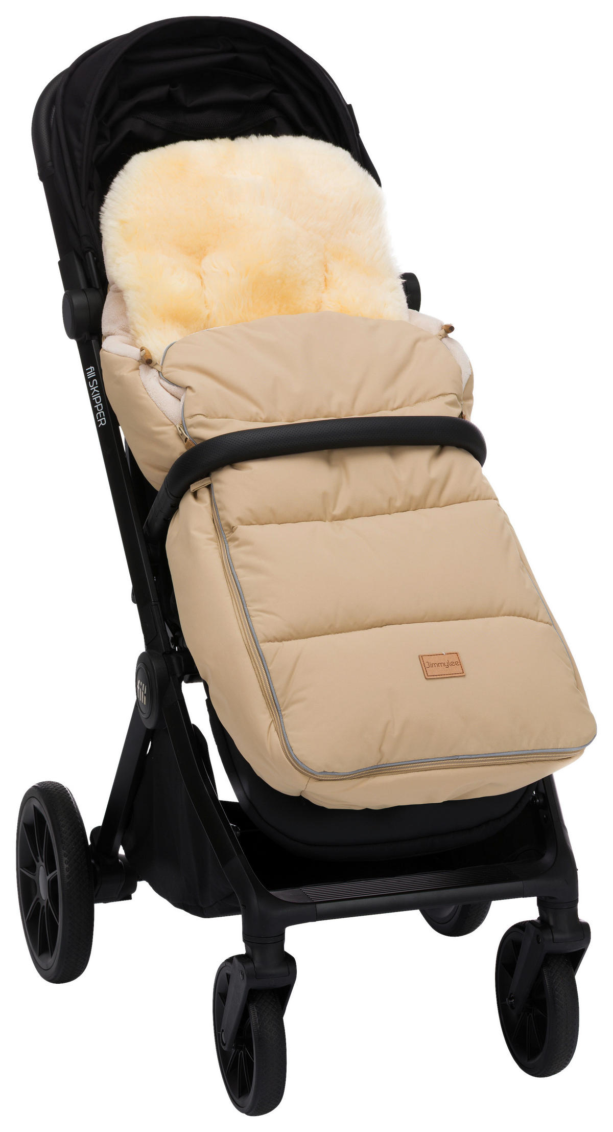 BUGGY-FUSSSACK Fluffy  - Naturfarben, Basics, Leder/Textil (50/100cm) - Jimmylee