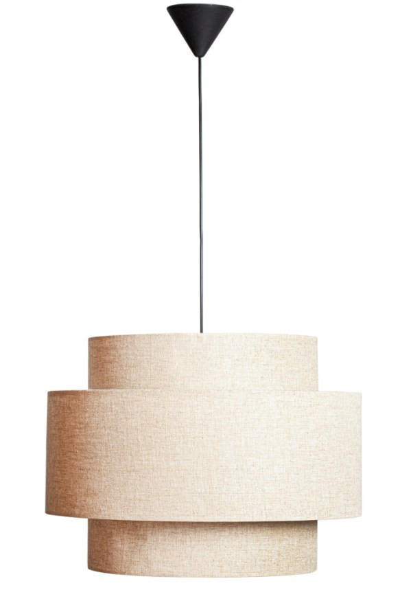 HÄNGLAMPA 55/40 cm  - beige, Klassisk, textil (55/40cm) - Cottex