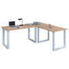 ECKSCHREIBTISCH 160/50/76 cm  in Weiss, Sonoma Eiche  - Weiss/Sonoma Eiche, Modern, Holzwerkstoff/Metall (160/50/76cm) - MID.YOU