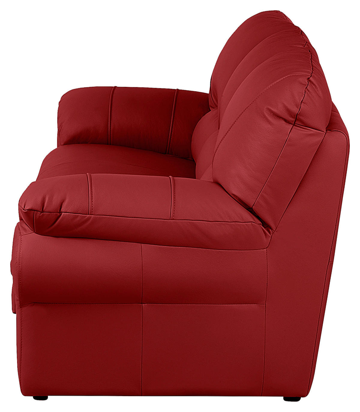SCHLAFSOFA in Leder Rot  - Rot/Schwarz, Design, Leder/Kunststoff (205/92/85cm) - Livetastic