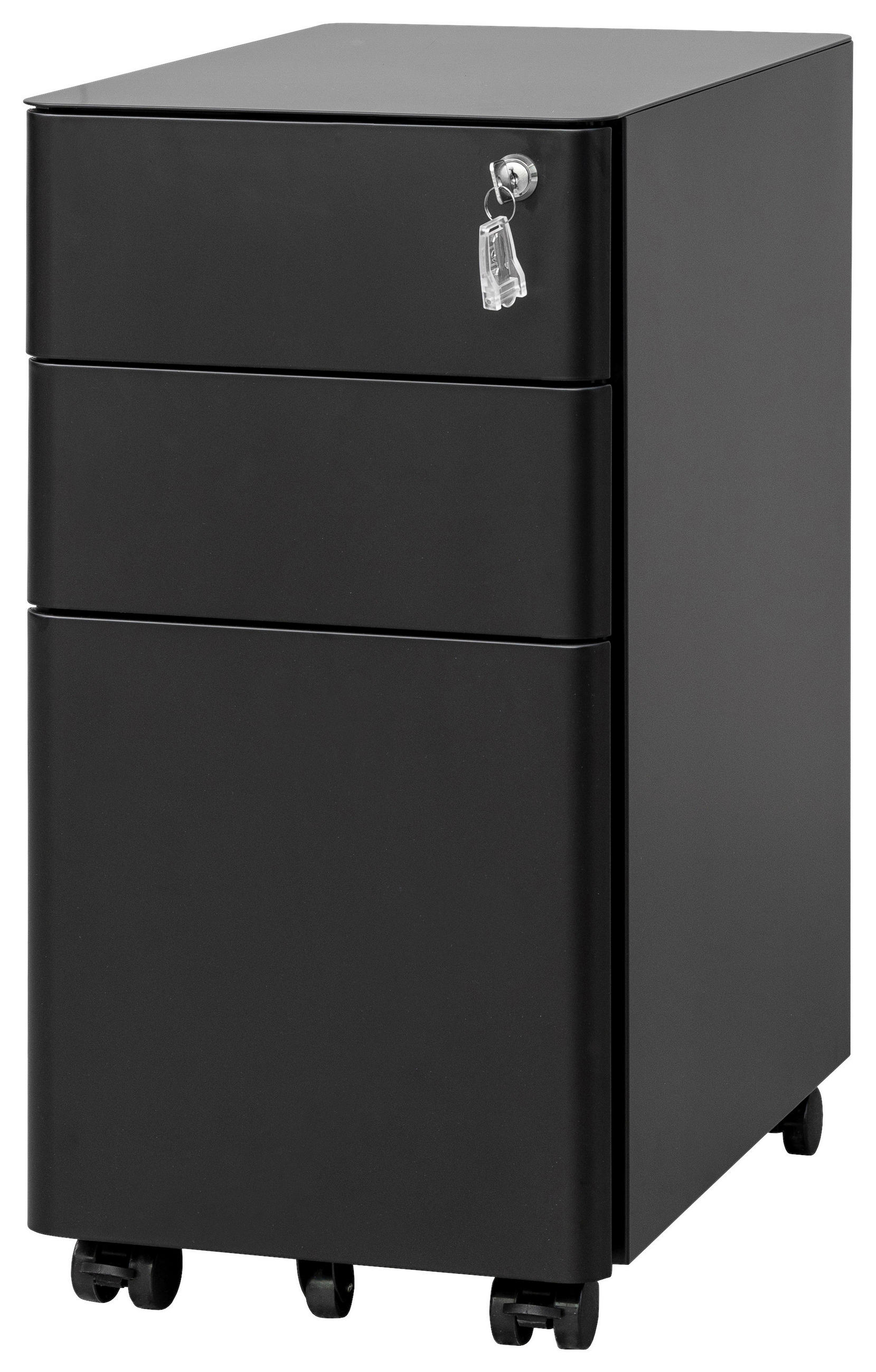 ROLLCONTAINER 30/59,2/50 cm  - Schwarz, KONVENTIONELL, Kunststoff/Metall (30/59,2/50cm) - Novel