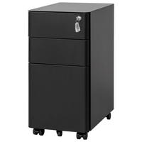 ROLLCONTAINER 30/59,2/50 cm  - Schwarz, KONVENTIONELL, Kunststoff/Metall (30/59,2/50cm) - Novel