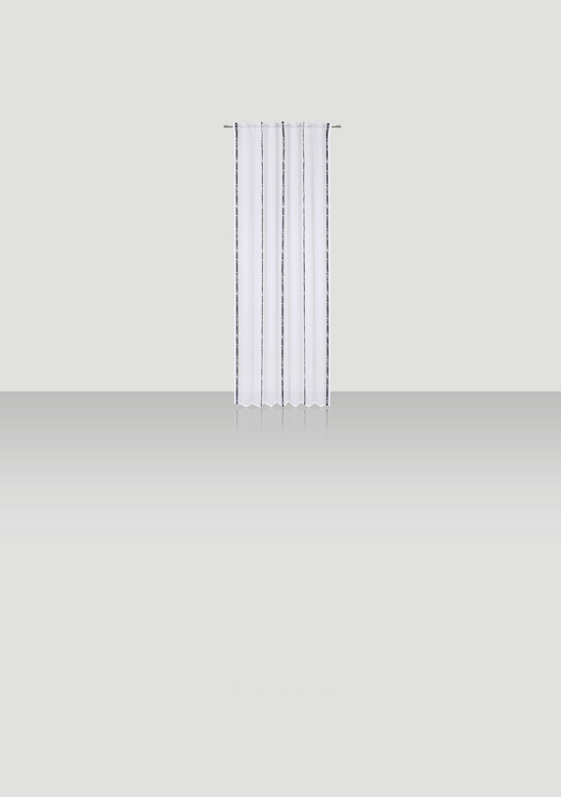 FERTIGVORHANG halbtransparent  - Schwarz, KONVENTIONELL, Textil (140/255cm) - Novel