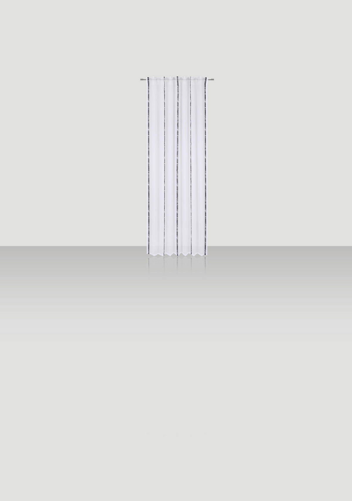 FERTIGVORHANG halbtransparent  - Schwarz, KONVENTIONELL, Textil (140/255cm) - Novel
