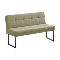 SITZBANK 140/85/50 cm Webstoff Hellgrün  - Schwarz/Hellgrün, Design, Textil/Metall (140/85/50cm) - Novel